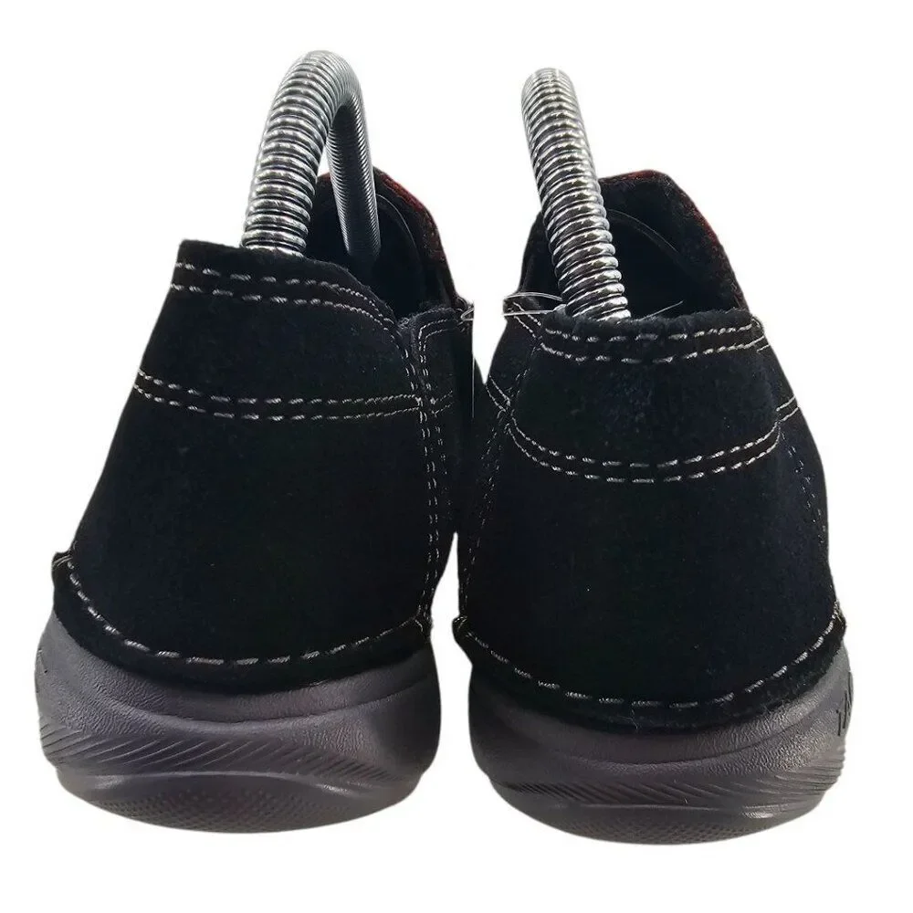 Clarks Mens 7.5  Gorwin Step Sneakers in Black Suede Buffalo Plaid NWT